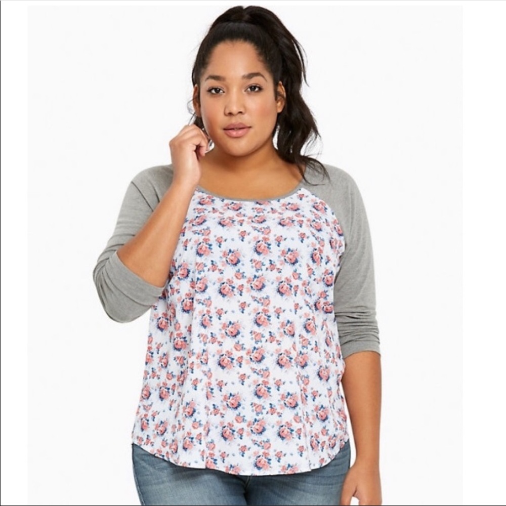 Torrid Raglan top
